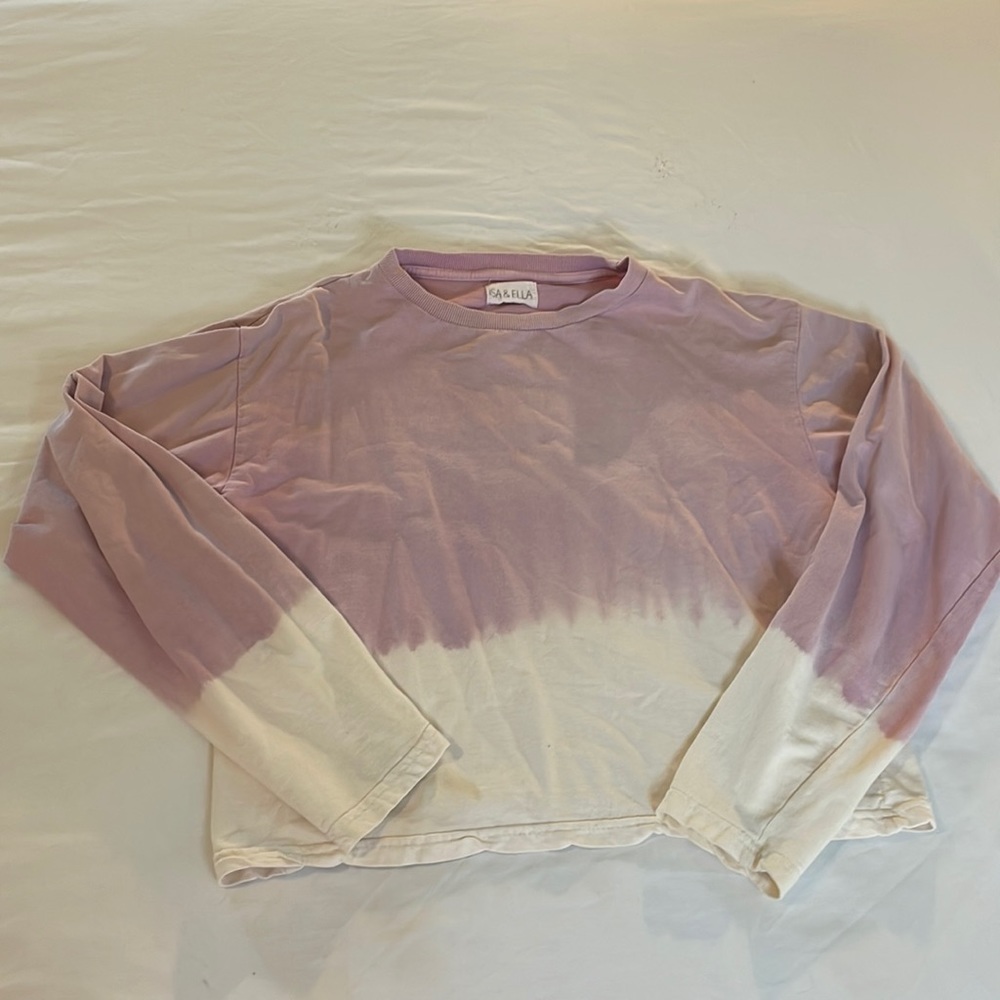 Long sleeve purple and white